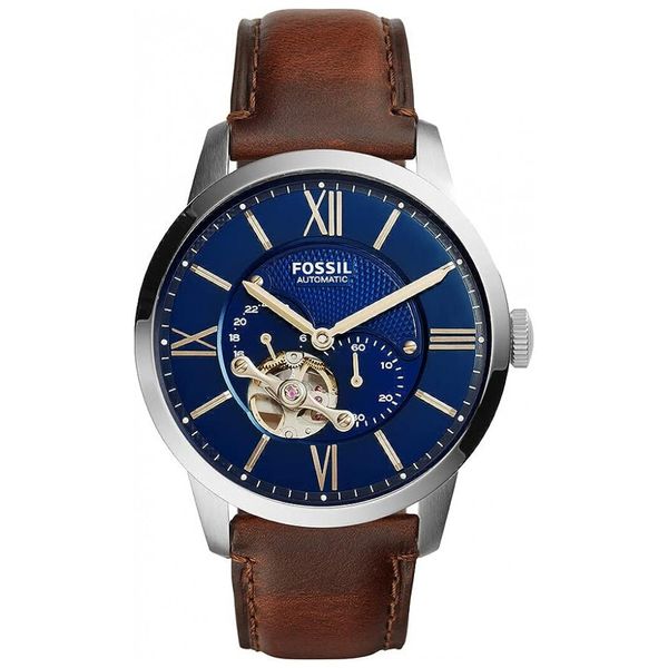 Relógio Masculino de Quartzo Automático, com Pulseira de Couro, FOSSIL ME3110, Marrom