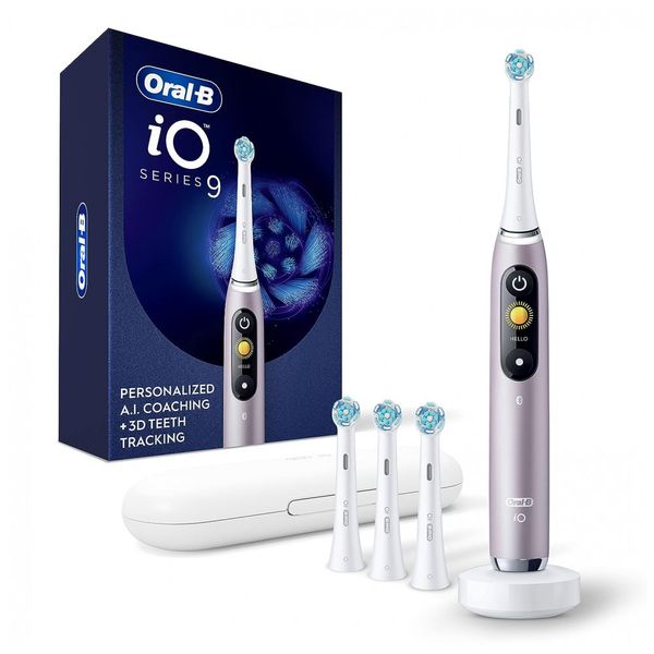 Series 9 Escova de Dentes Elétrica com 4 Cabeças de Reposição, ORAL B iO M9.4A1.1A, Rosa