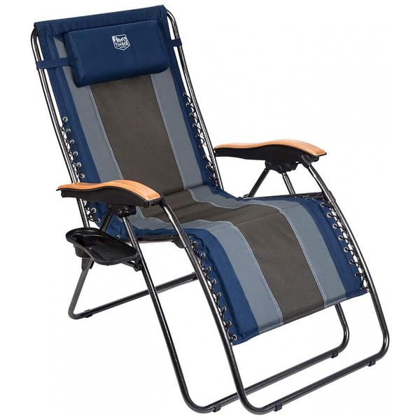 Cadeira Reclinável Ajustável Gravidade com Apoio de Cabeça, TIMBER RIDGE Zero Gravity, Azul