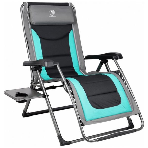 Cadeira Reclinável Ajustável Gravidade com Apoio de Cabeça, EVER ADVANCED Oversize XL Zero Gravity Recliner, Preto Cadeira Reclinável Ajustável Gravidade com Apoio de Cabeça, EVER ADVANCED Oversize XL Zero Gravity Recliner, Preto