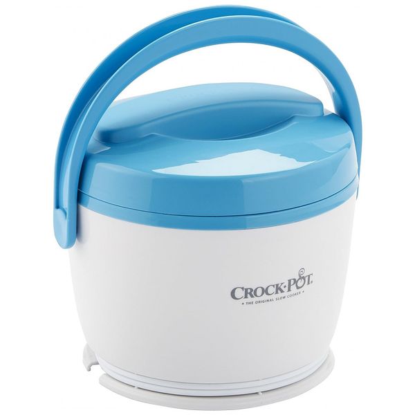 Aquecedor de comida de panela de barro, azul 7,75 x 7,75 x 6 polegadas, CROCK POT SCCPLC200 BL