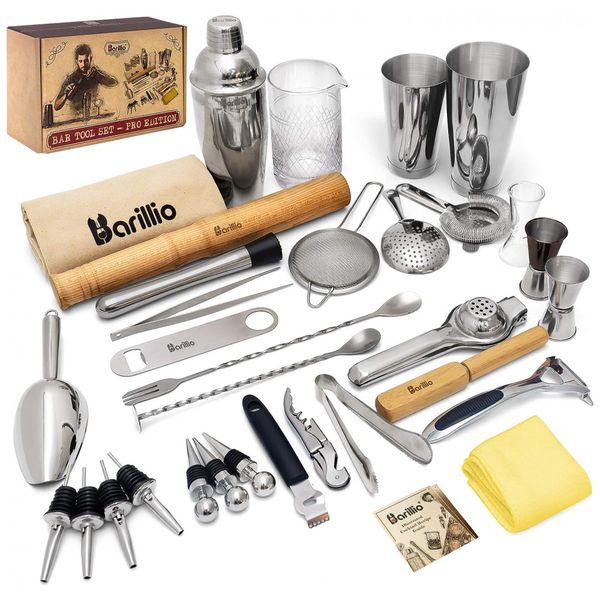 Kit Bn Profissional 32 Peças em Aço Inoxidável e Livro de Receitas, BARILLIO, Prateado