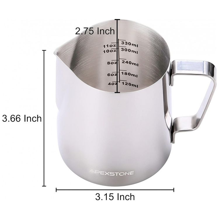 Jarra-Leiteira-Cremeira-350-mL-Aco-Inoxidavel-de-Grau-foto-1