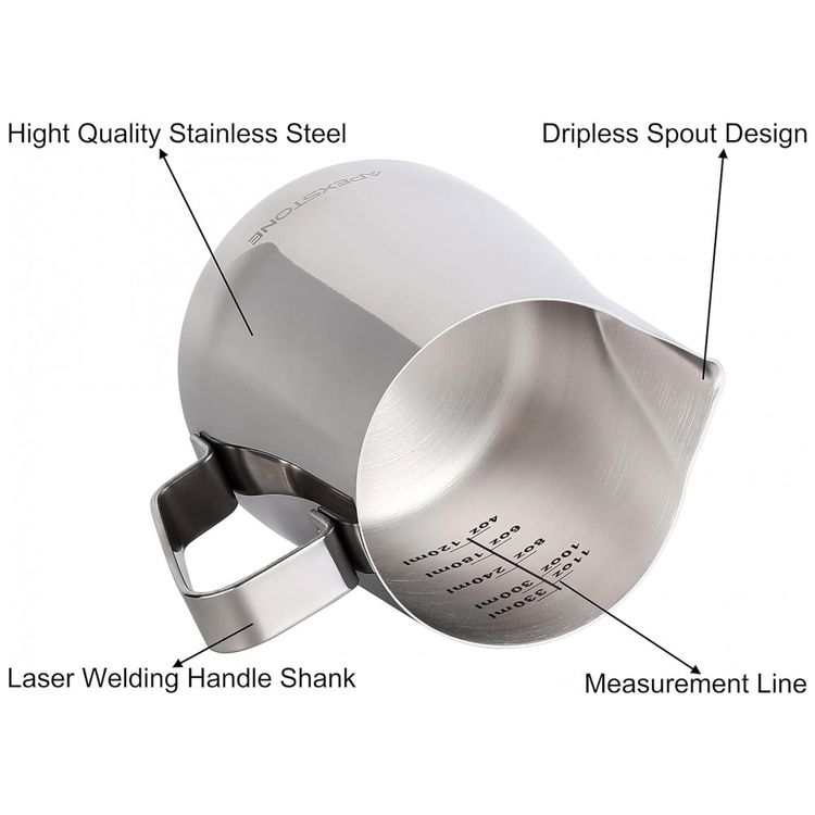 Jarra-Leiteira-Cremeira-350-mL-Aco-Inoxidavel-de-Grau-foto-3