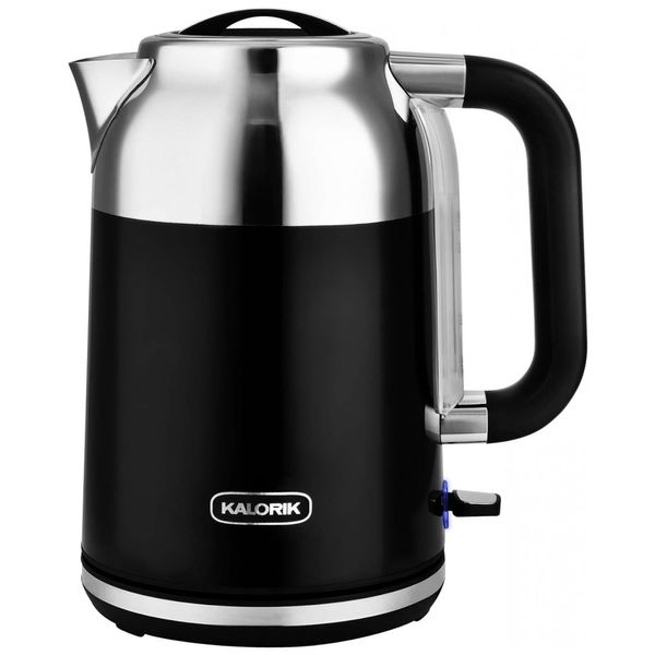 Chaleira Elétrica 1.7L, Aço Inoxidável, 1200W, 110v, KALORIK, Preto