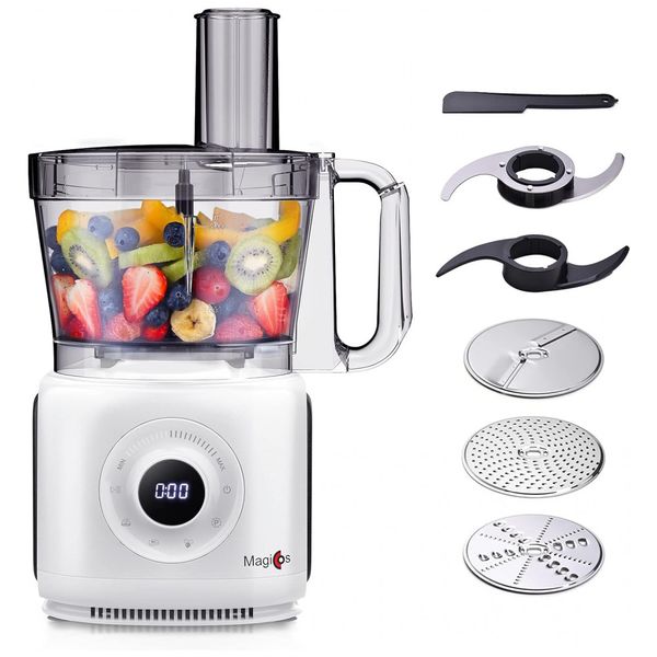 Processador de Alimentos 3.3L com 3 Velocidades, 1000W, 110v, MAGICCOS FP416A, Branco