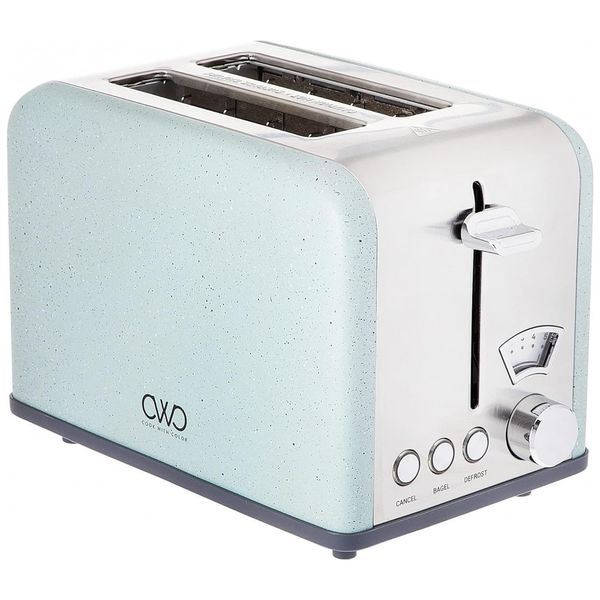 Torradeira Elétrica de 2 Fatias com 5 Níveis de Tostagem, Aço Inoxidável, 825W, 110v, COOK WITH COLOR, Azul