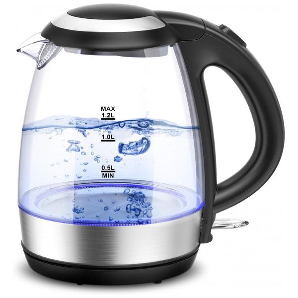 Chaleira Elétrica 1.2L, Aço Inoxidável, Desligamento Automático, 1500W, 110v, SUNDUO KEGS5805BA, Preto