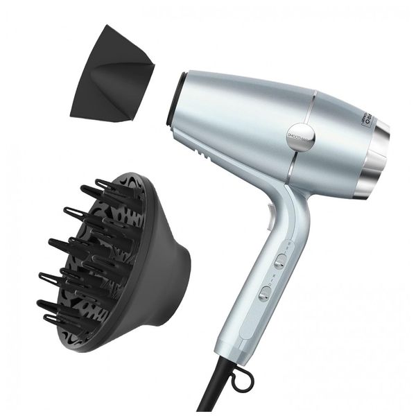 INFINITIPRO Secador de Cabelo Profissional com Terapia Dupla de íon e Tecnologia Cerâmica, CONAIR 910, Cinza