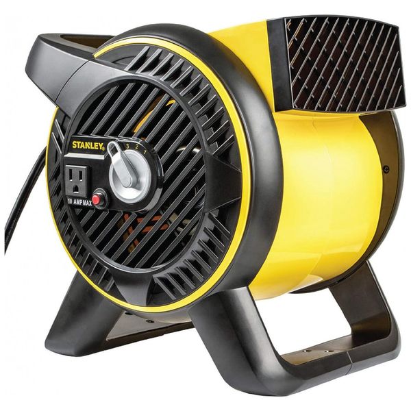 Ventilador de Piso com 3 Velocidades e Tomada Acessória, 110V, STANLEY ST 310A 120, Amarelo