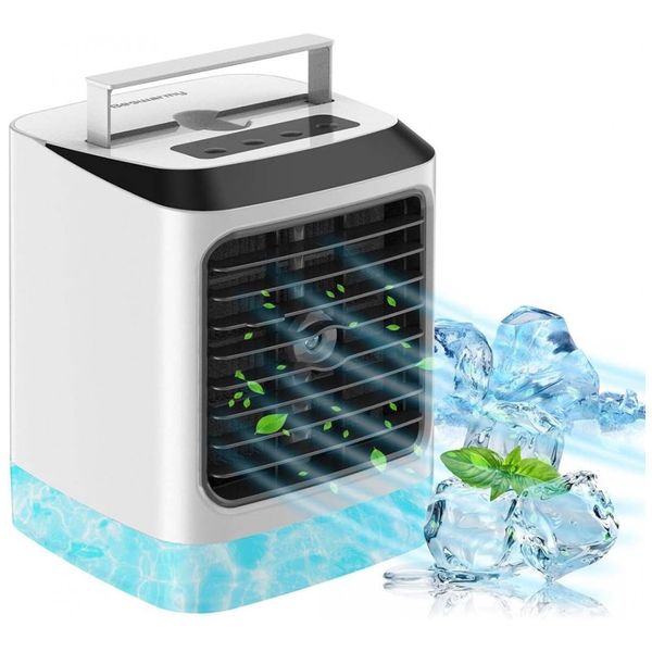 Climatizador de Ar Portátil de Mesa, Capacidade 480mL, 3 Velocidades, BESWARMY, Branco
