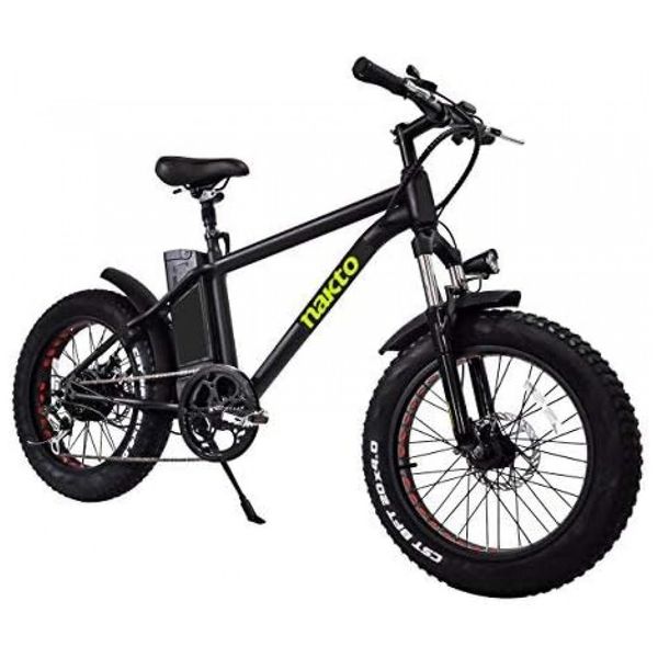 Bicicleta Elétrica Motorizada 6 Velocidades e 3 Modos, 300W, NAKTO, SPARK, Preto