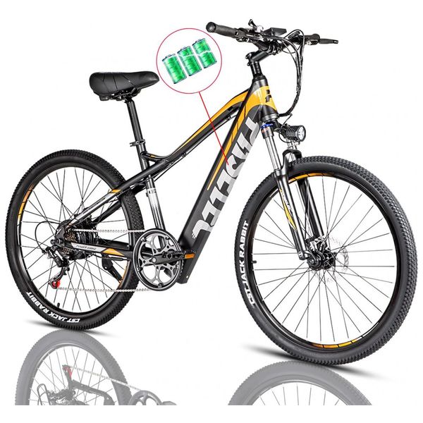 PASELEC PX6 Bicicleta Elétrica Motorizada 7 Velocidades e 3 Modos, 500W, Preta