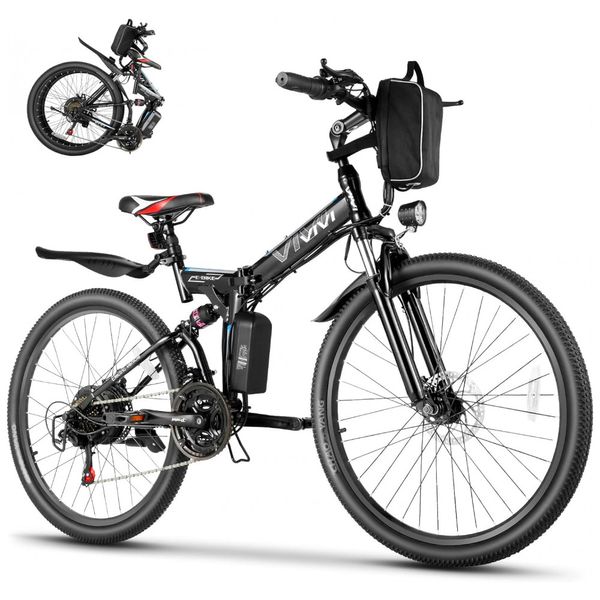 Vivi Bicicleta Elétrica Motorizada 21 Velocidades e 3 Modos, 350W, Preta
