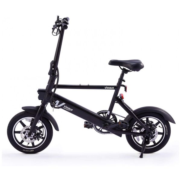 Viribus Bicicleta Elétrica Motorizada 14 Velocidades e 3 Modos, 250W, Preta