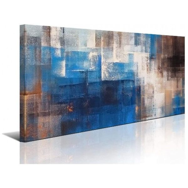 Quadro Decorativo Abstrato 60 x, POGUSMAVI, Azul