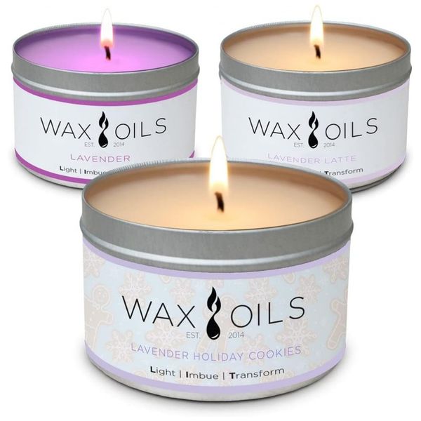 WAX OILS EST Vela de Aromaterapia para Casa 240mL, Aroma Floral, 3 Unidades