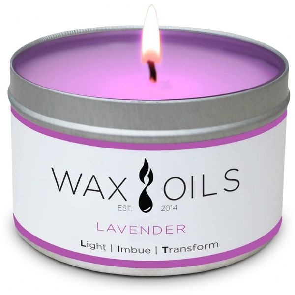 Vela Aromática com Fragrância de Lavanda, 240mL, 1 Unidade, WAX OILS EST. 2014 8541839247, Violeta