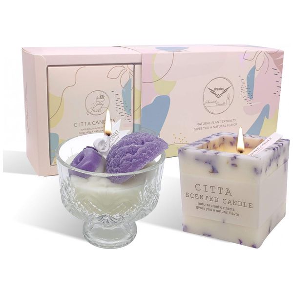 Vela de Aromaterapia para Casa 106mL, Aroma Floral, 2 Unidades, ORENTAS, Branco