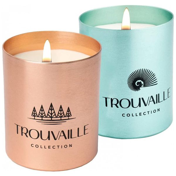 Vela de Aromaterapia para Casa 300mL, Aroma Sândalo, 2 Unidades, BELVEDERE HOME CandlesUS2020 1PACK, Branco
