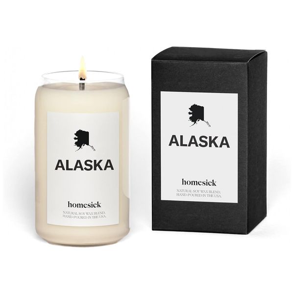 Vela de Aromaterapia para Casa 400mL, Aroma cedro e musgo da floresta, 1 Unidade, HOMESICK HMS 01 AK, Branco