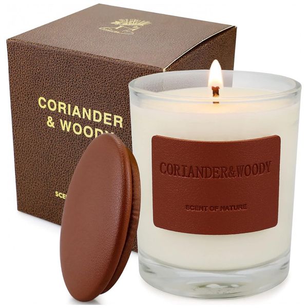 FINBO Vela de Aromaterapia para Casa 230mL, Aroma Madeira de Carvão Vegetal, 1 Unidade
