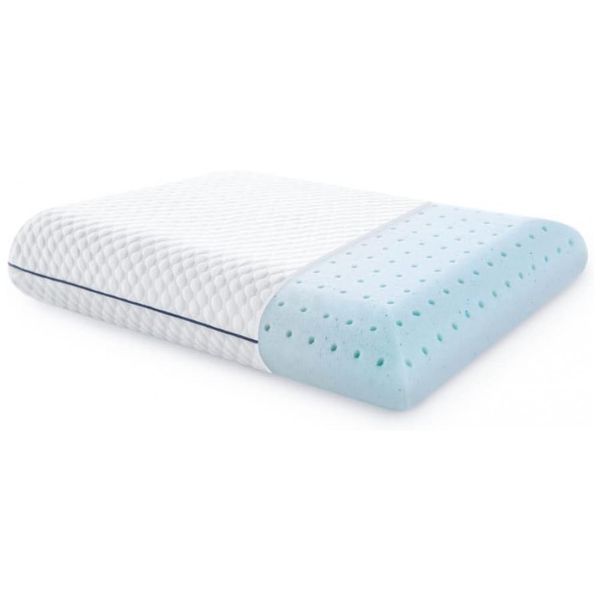 Travesseiro de Gel Ergonômico Respirável e Capa Lavável, 63 x, 1 UN, WEEKENDER WKSS30GF, Branco