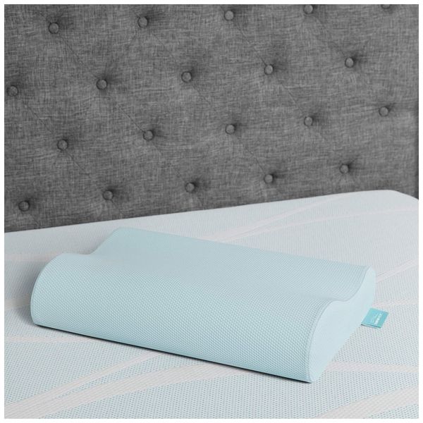 Travesseiro com Espuma Viscoelástico Ergonômico para Pescoço, 50 x, 1 UN, TEMPUR PEDIC 15386115, Branco
