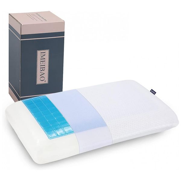 Travesseiro Ortopédico de Gel com Memória Ergonômica 58 x, 1 UN, IMEIBAO, Branco