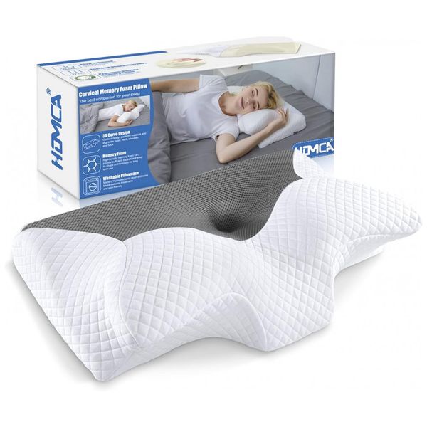 Travesseiro Ortopédico com Memória Ergonômica 60 x, 1 UN, HOMCA, Branco