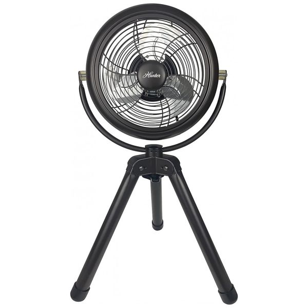Ventilador de Mesa Retro 3 Velocidades, 110v, HUNTER 90626 ORBz, Preto
