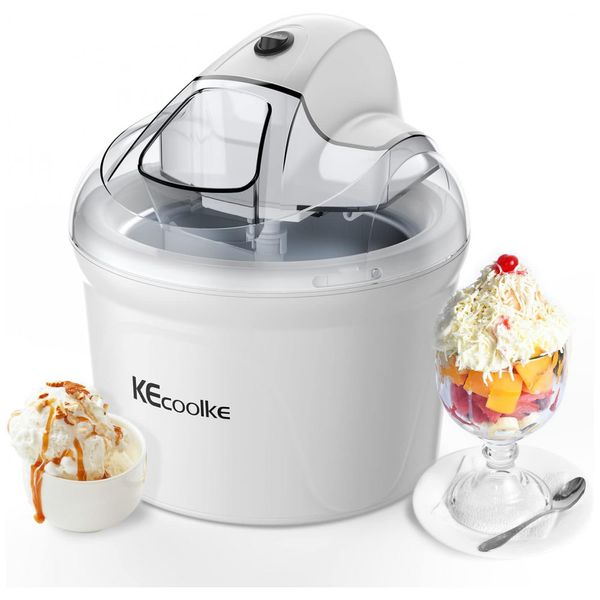 Máquina de Sorvete Automática 1.5L, Branca, 110v, KECOOLKE SU 562, Branco