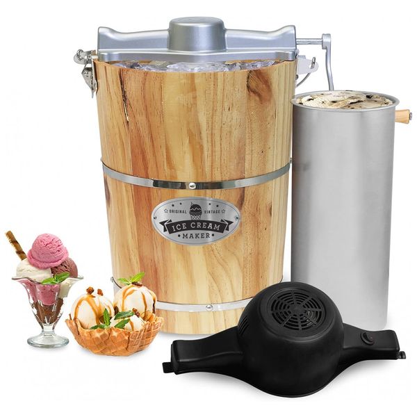 Máquina de Sorvete Automática 6L, 110v, ELITE GOURMET EIM916, Preto