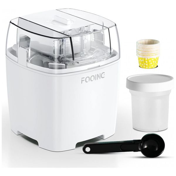 FOOING T7o06208 10015813 Máquina de Sorvete Automática 1.5L, 110V, Branca