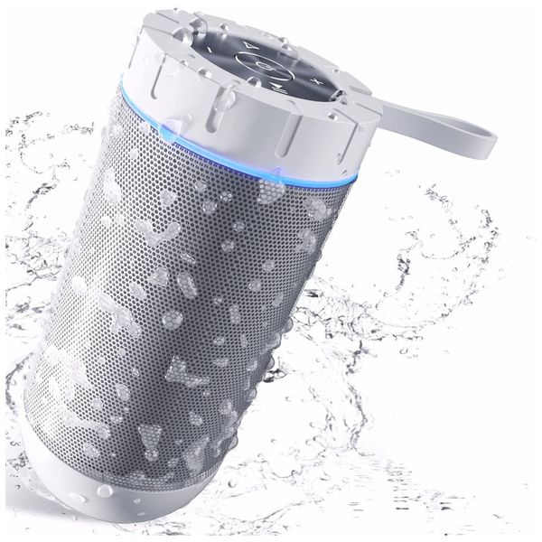 Caixa de Som Bluetooth sem Fio Portátil à Prova d IPX7, 25W, até 36H, Branca, COMISO X26L, Branco