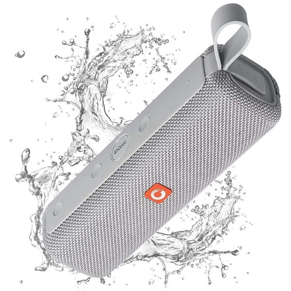DOSS E go II Caixa de Som Bluetooth sem Fio Portátil à Prova dÁgua IPX6, 12W, até 12H, Cinza