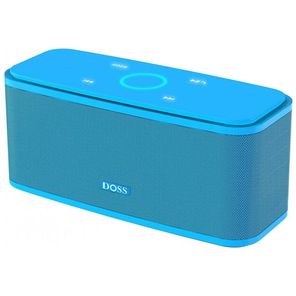 DOSS Caixa de Som Bluetooth sem Fio Portátil à Prova dÁgua IPX5, 12W, até 20H, Azul