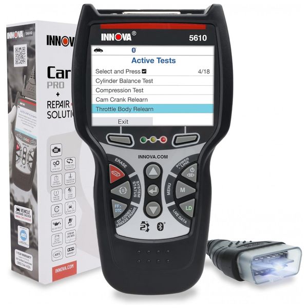 Scanner Automotivo CarScan Pro com Diagnóstico Profissional OBD2, 12V, INNOVA 5610, Preto
