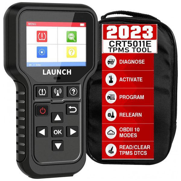 Scanner Automotivo CRT5011E com Função Programar, Leitor de Codigo OBDII, 12V, LAUNCH, Preto