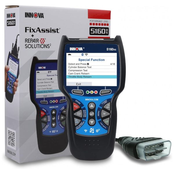 Scanner Automotivo Pro OBD2 com Diagnóstico e Bateria Recarregável, 12V, INNOVA 5160RS, Azul