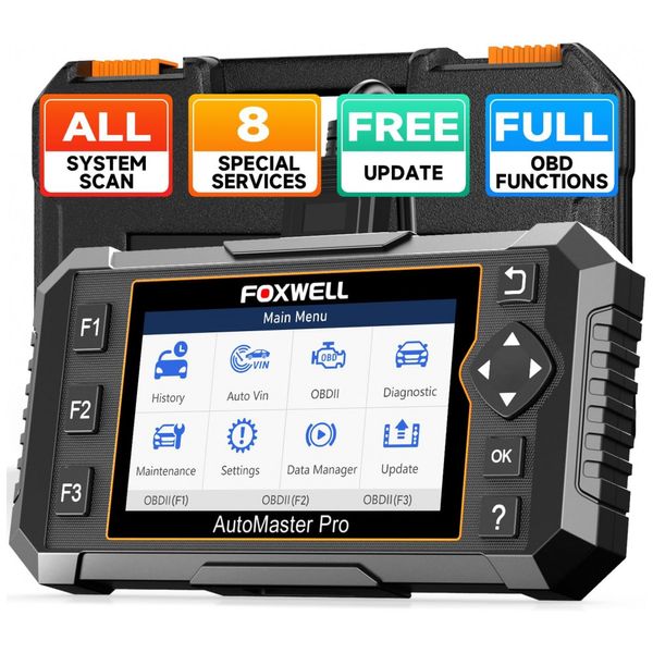 Scanner Automotivo com Sistema de Diagnóstico Obd2 NT624, 12V, FOXWELL, Preto