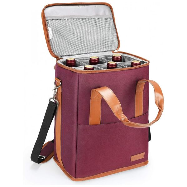 Tirrina Bolsa Térmica Para Transporte de Vinhos até 6 Garrafas, TIRRINIA, Vermelho