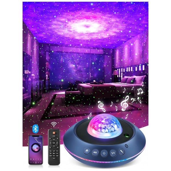 Luminária Projetor LED Luzes da Galáxia, Colorido, 110v, ONE FIRE, Violeta