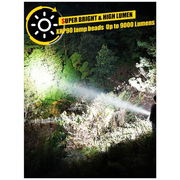 Lanterna-LED-Portatil-Recarregavel-9000-LM-IPX5-a-Prova-d-foto-1
