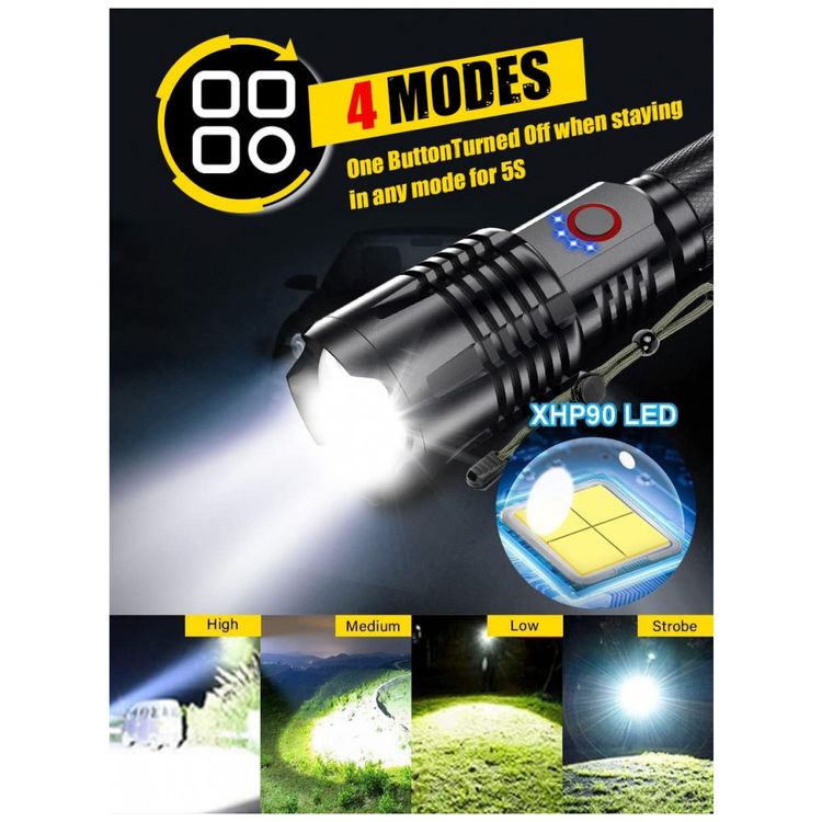 Lanterna-LED-Portatil-Recarregavel-9000-LM-IPX5-a-Prova-d-foto-2