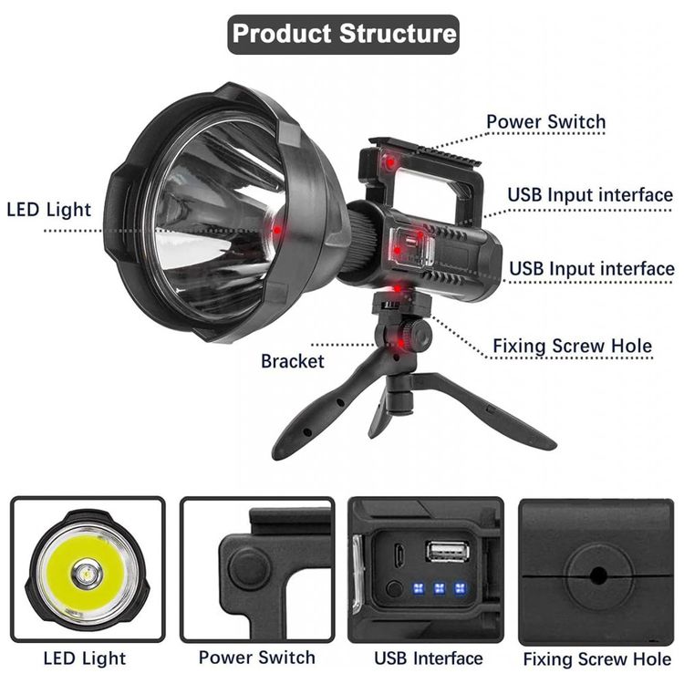 Lanterna-LED-Portatil-Recarregavel-90000LM-IPX5-a-Prova-d-foto-2
