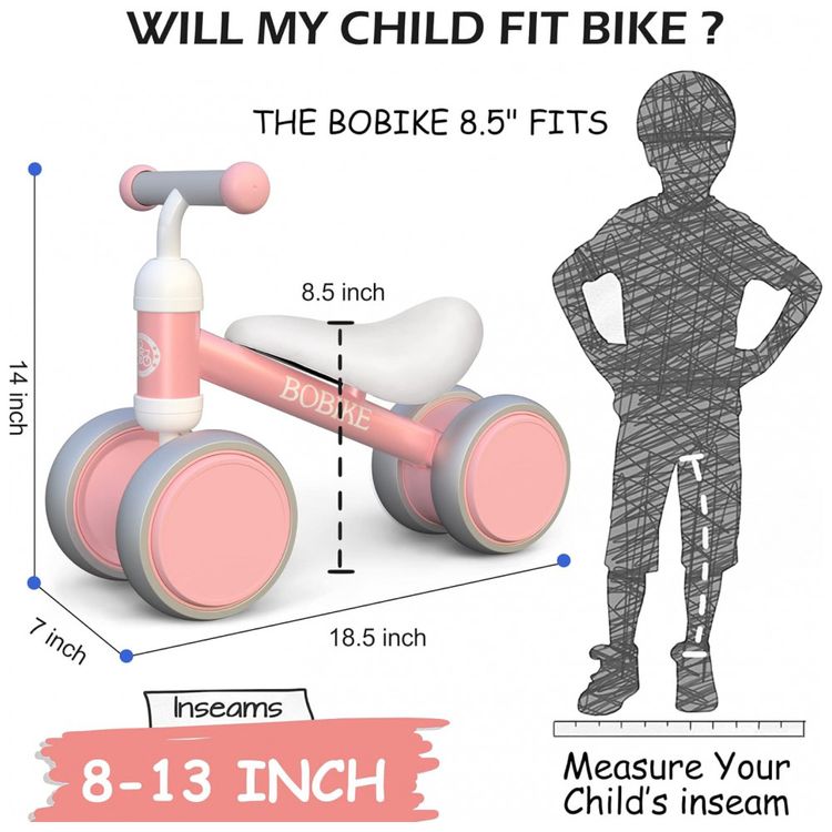 BOBIKE-Bicicleta-sem-Pedal-Infantil-para-Bebes-de-1-a-3-foto-1