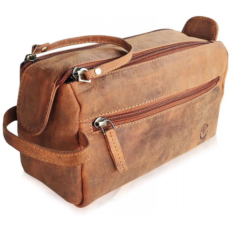 Necessaire-Masculina-Vintage-de-Couro-com-Forro-a-Prova-d-foto-0