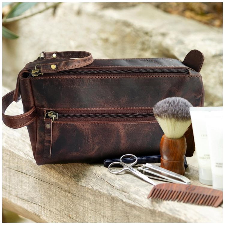 Necessaire-Masculina-Vintage-de-Couro-com-Forro-a-Prova-d-foto-1