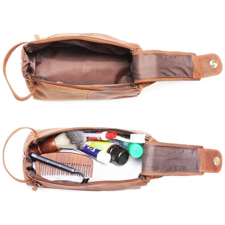Necessaire-Masculina-Vintage-de-Couro-com-Forro-a-Prova-d-foto-3